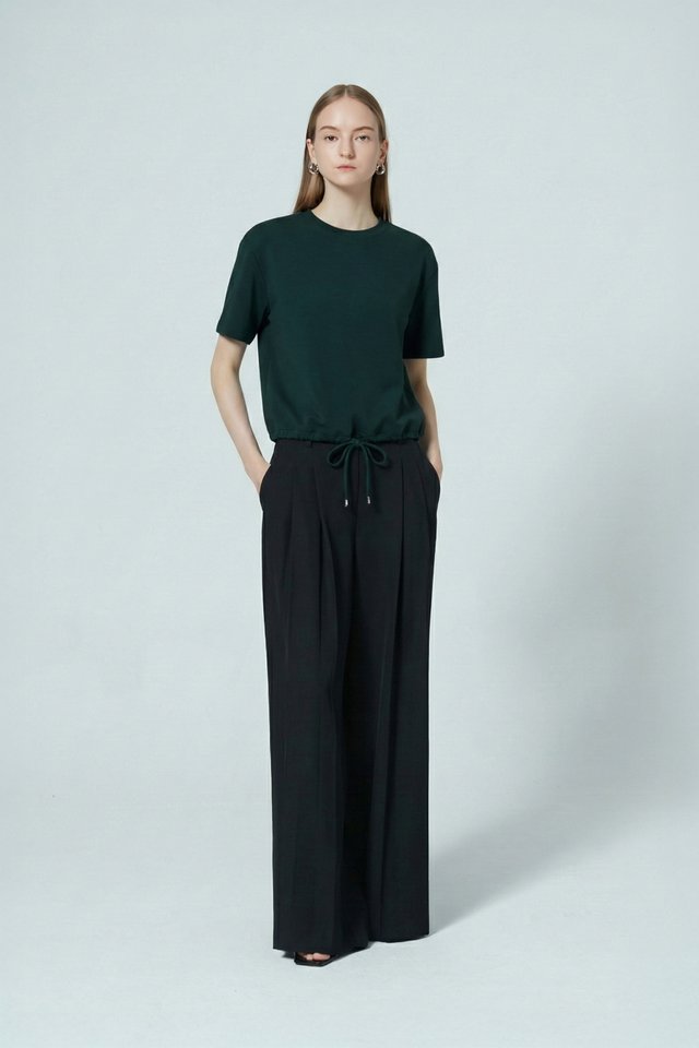 DRAWSTRING HEM TEE