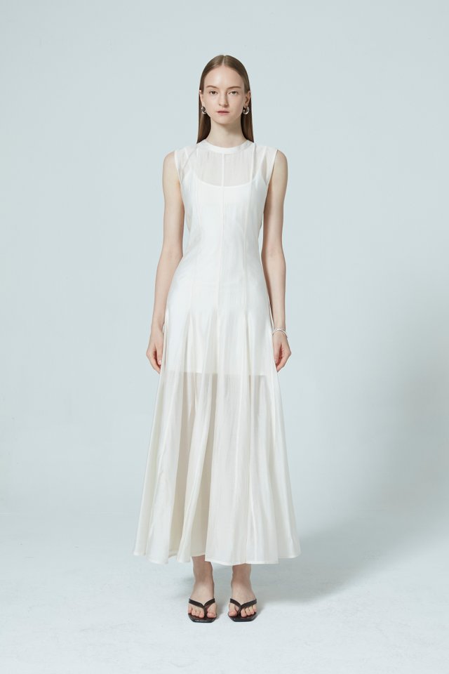 SOFT SHEER MAXI DRESS WITH INNER SLIP