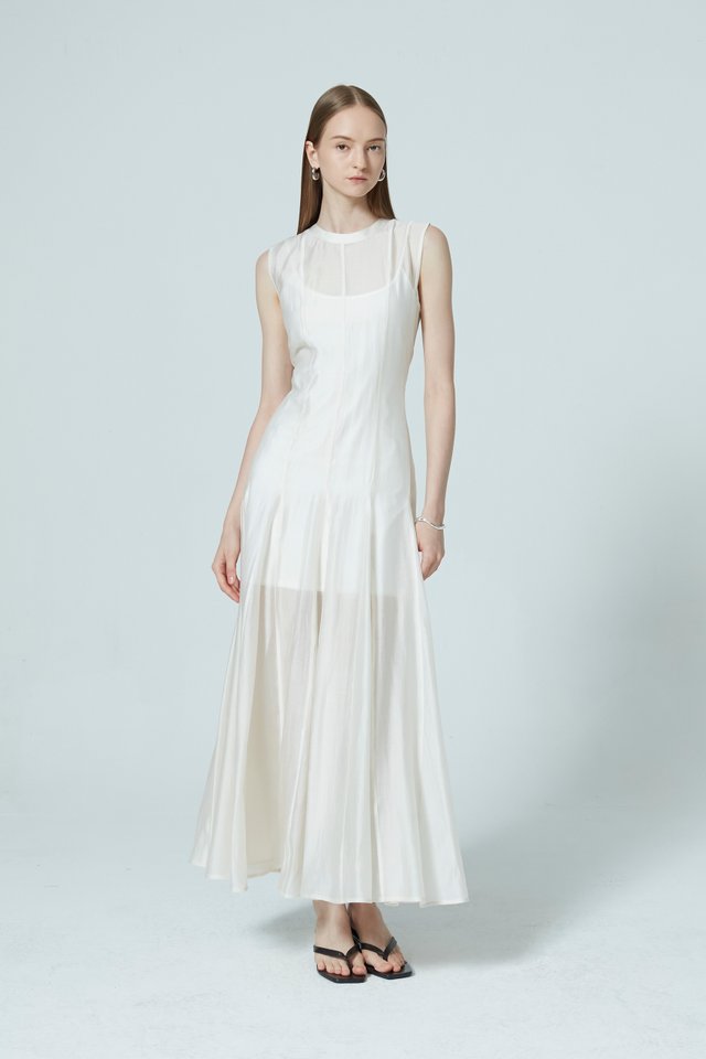 SOFT SHEER MAXI DRESS WITH INNER SLIP