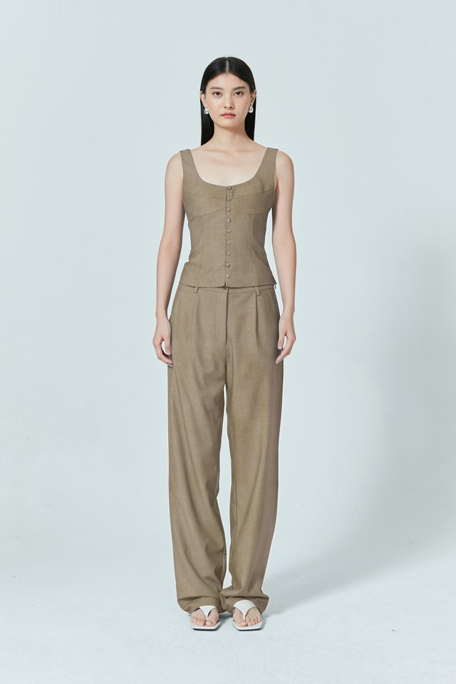 BUTTON FRONT BUSTIER TOP