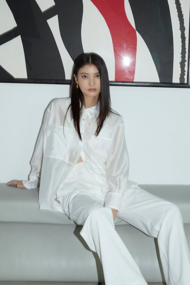 SHEER RELAXED DOLMAN SHIRT