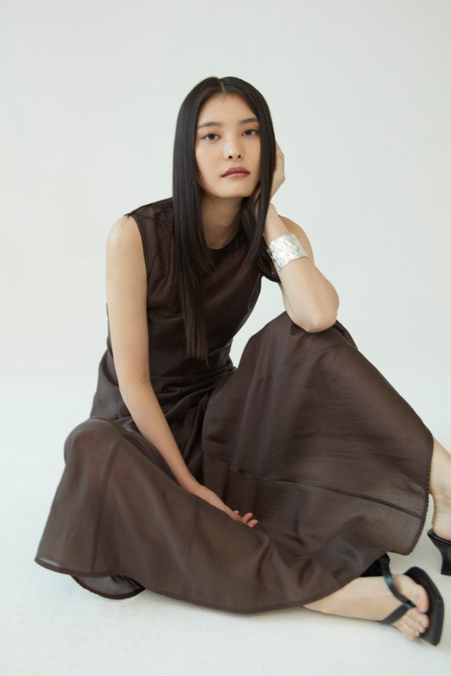 SOFT SHEER MAXI DRESS WITH INNER SLIP