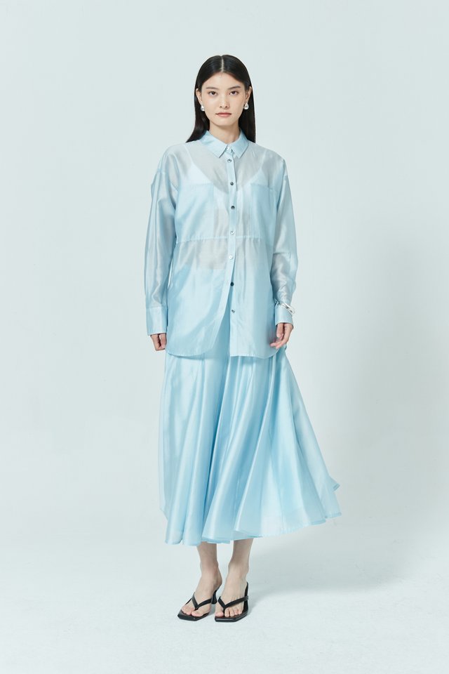 SHEER RELAXED DOLMAN SHIRT