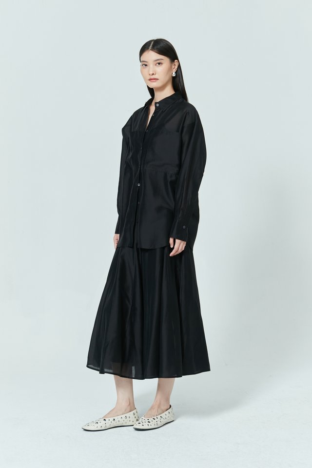 SHEER RELAXED DOLMAN SHIRT