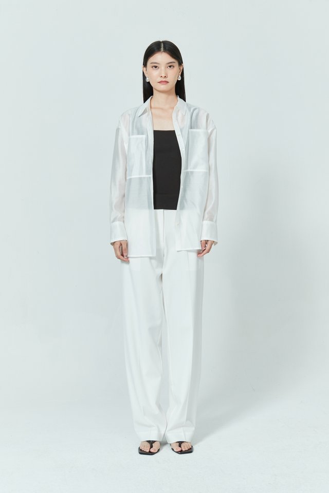 SHEER RELAXED DOLMAN SHIRT