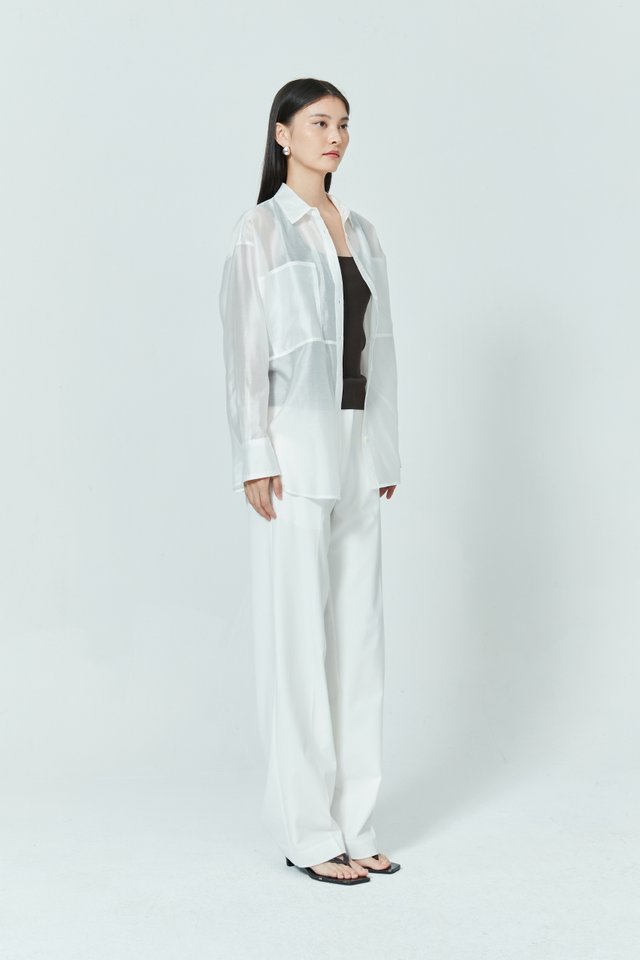 SHEER RELAXED DOLMAN SHIRT