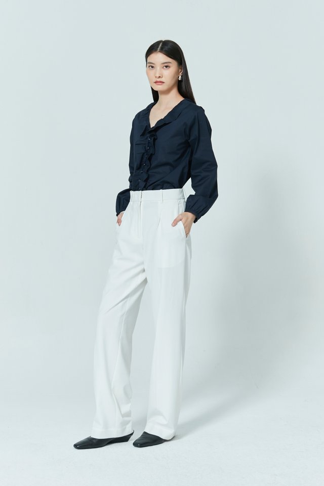 RUFFLE LONG SLEEVE TOP