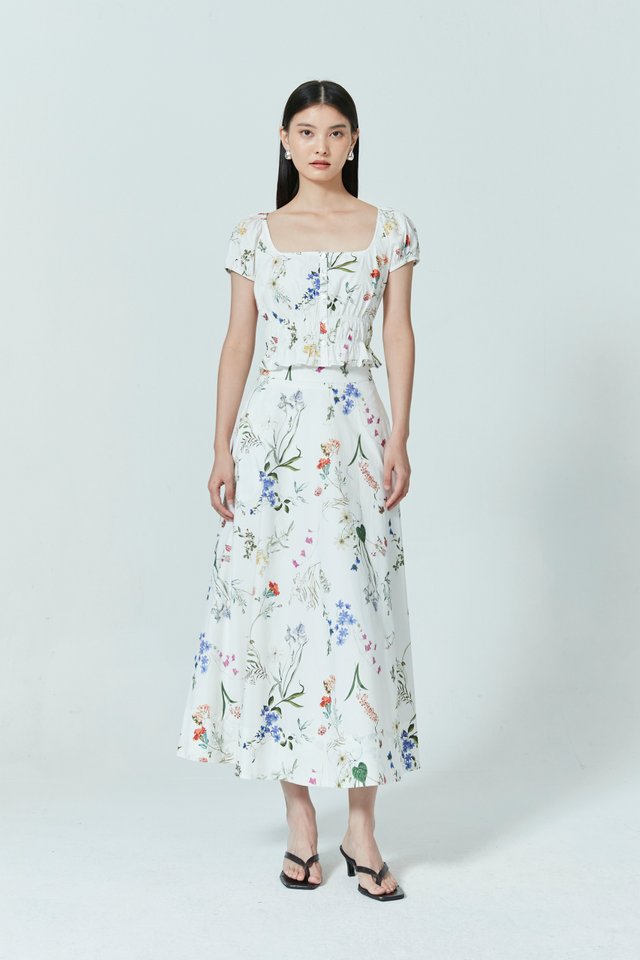 FLORAL FLARE SKIRT