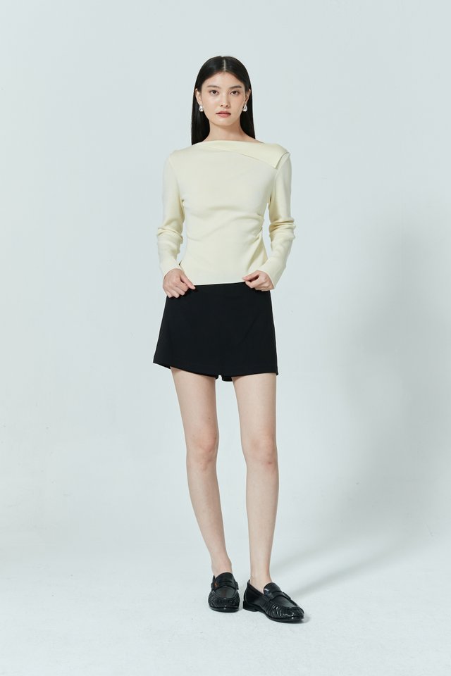 ASYMMETRICAL LONG SLEEVE TOP