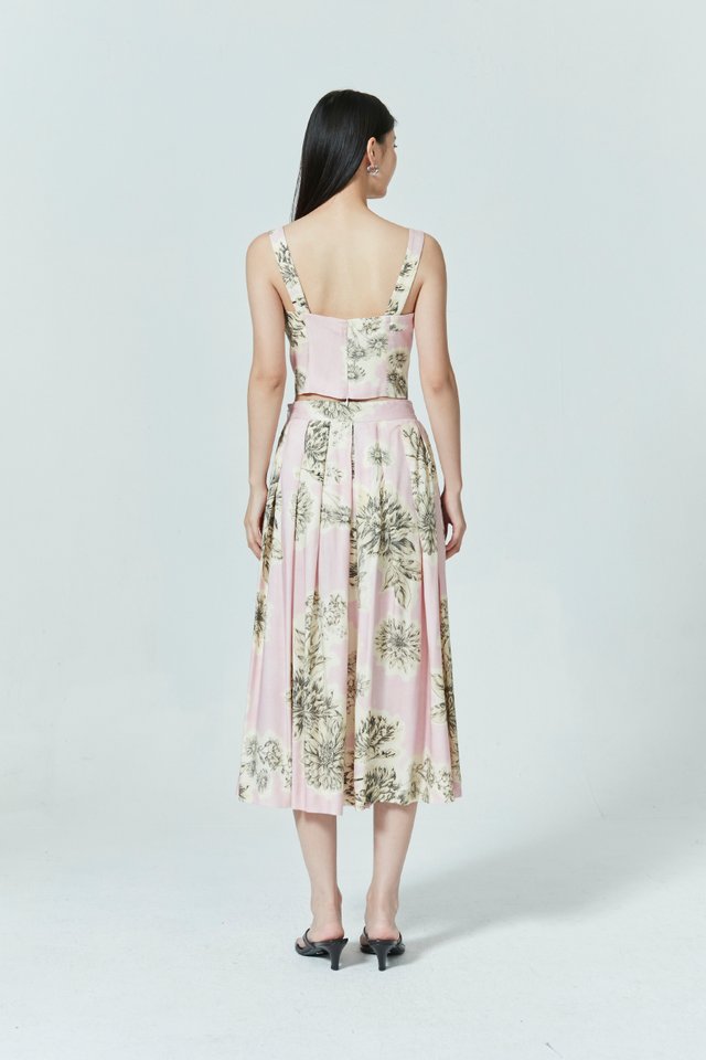 [PERFECT PAIRING] FLORAL PRINT SKIRT SET