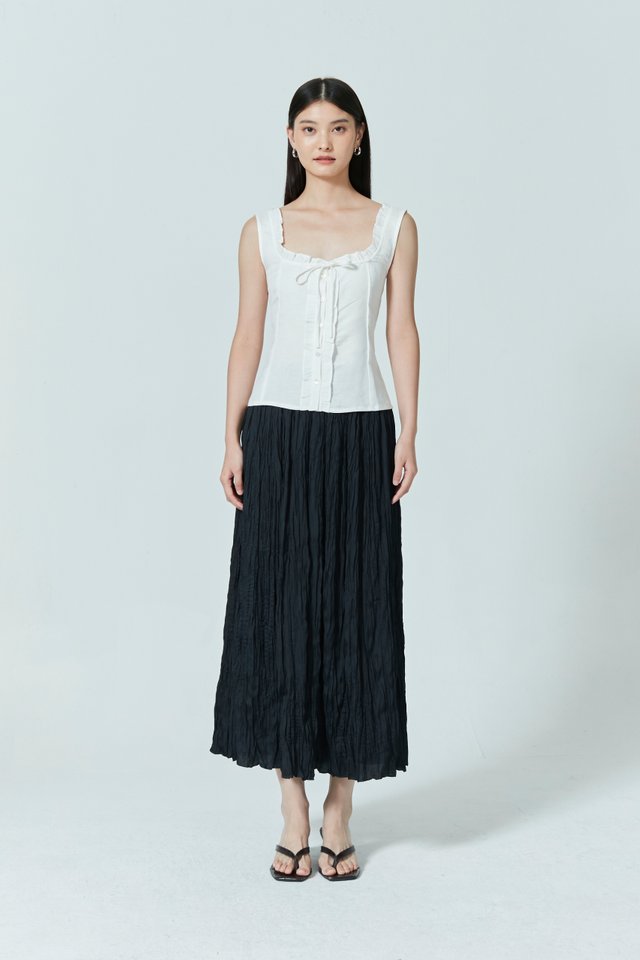 PLEATED MAXI SKIRT