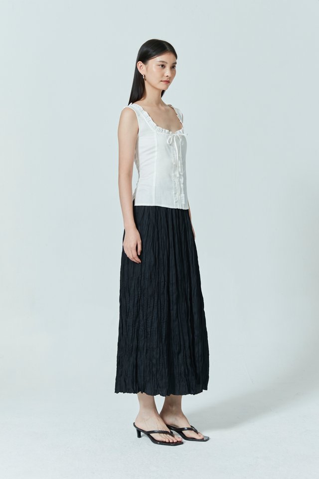 PLEATED MAXI SKIRT