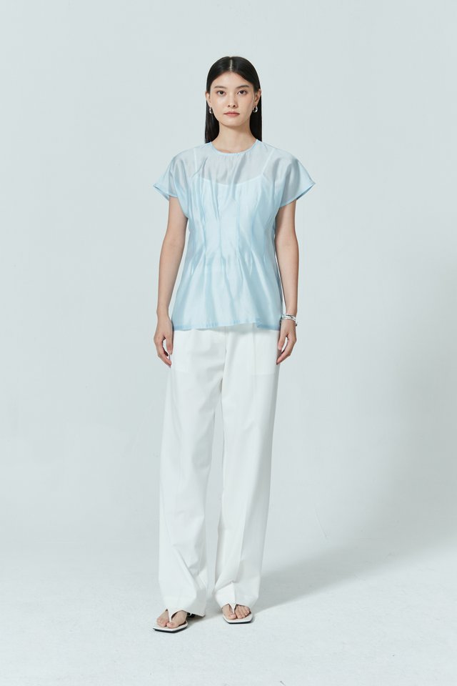 SHEER PINTUCK WITH INNER TOP