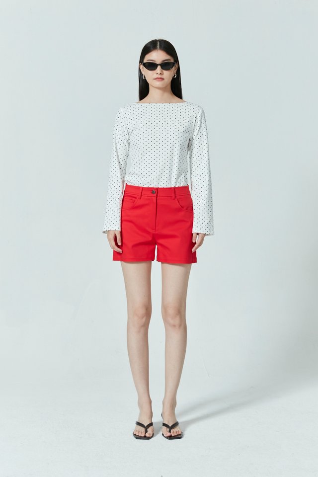 POLKA DOTS BELL SLEEVE TOP