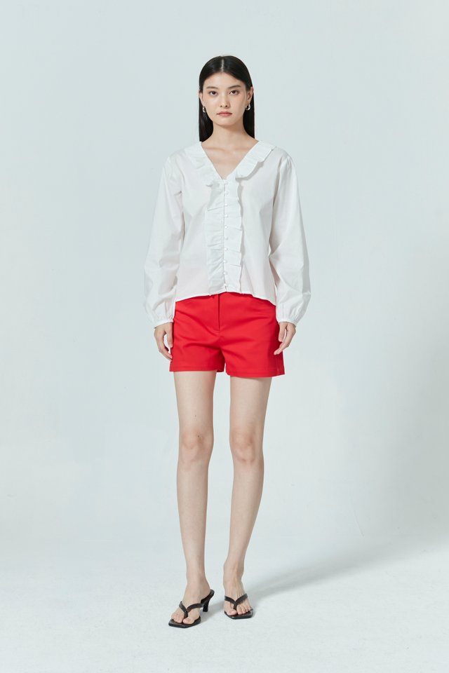 RUFFLE LONG SLEEVE TOP