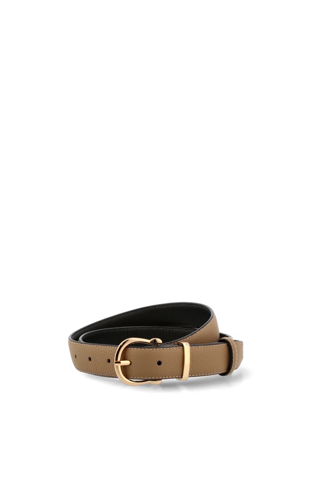 HORSEHOE BUCKLE LEATHER BELT