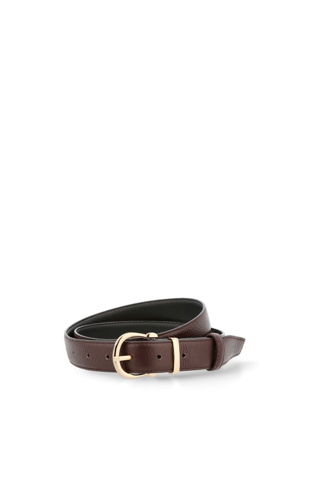 HORSESHOE BUCKLE LEATHER BELT