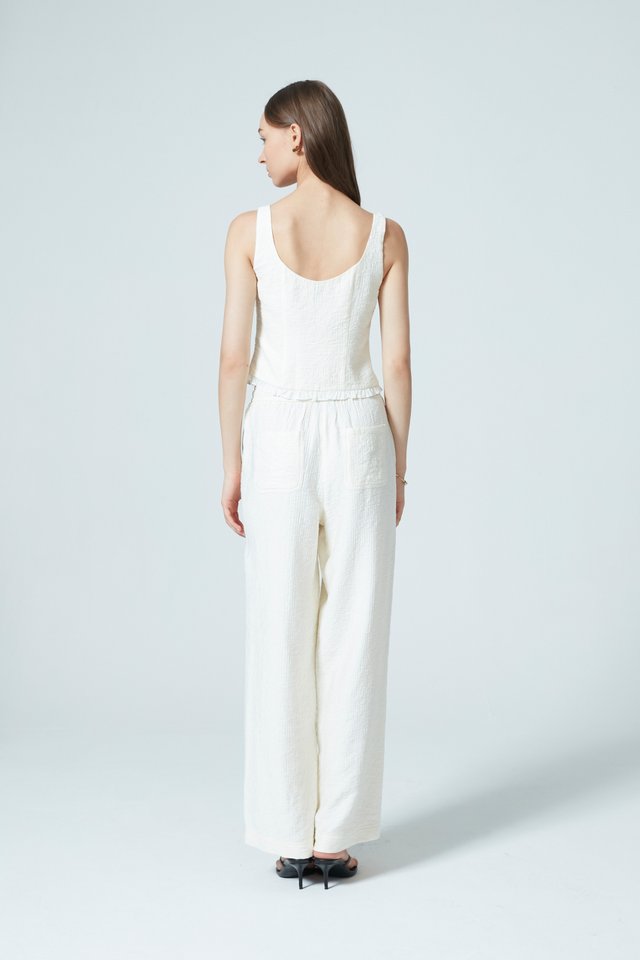 [PERFECT PAIRING] CRINKLE EFFECT PANTS SET