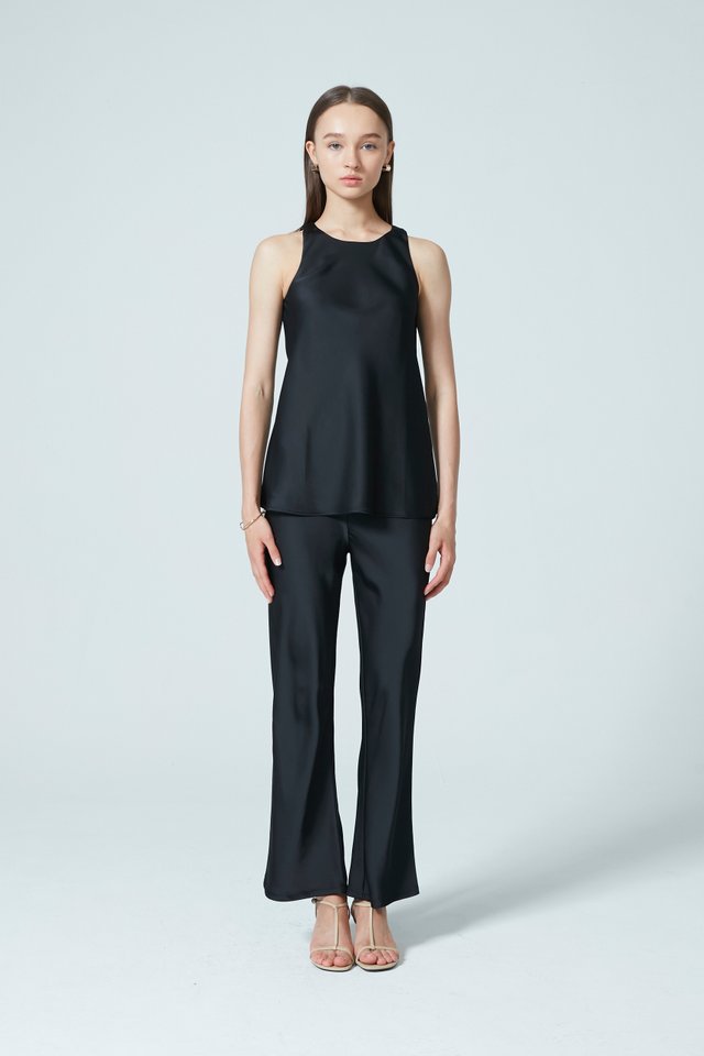 SLEEVELESS SATIN TOP