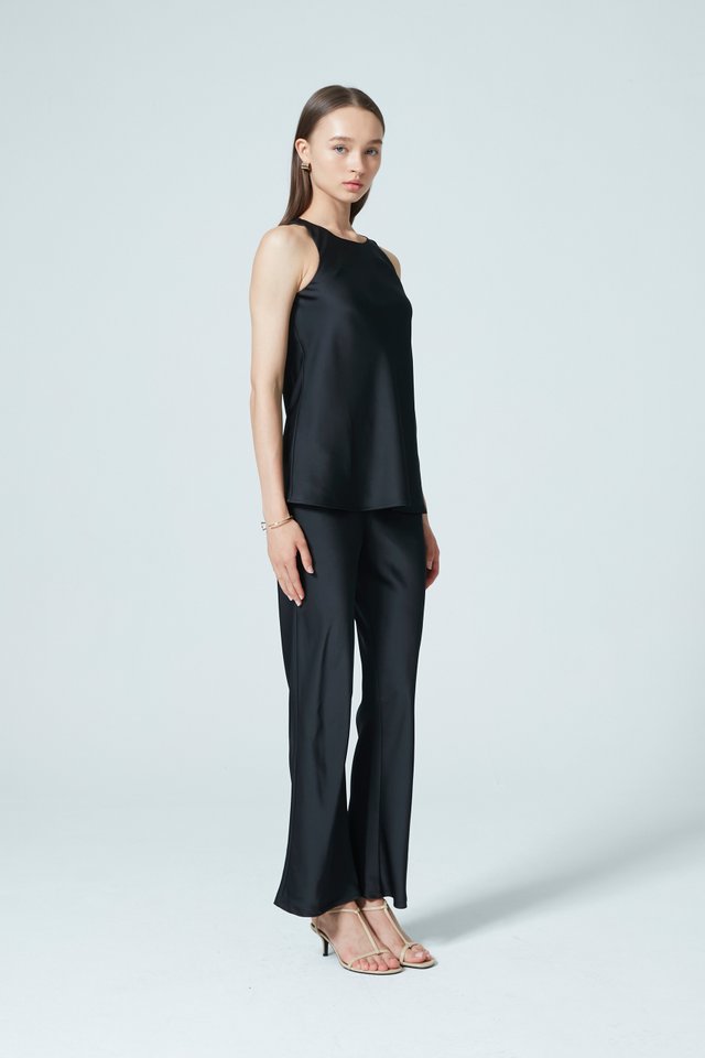 SLEEVELESS SATIN TOP