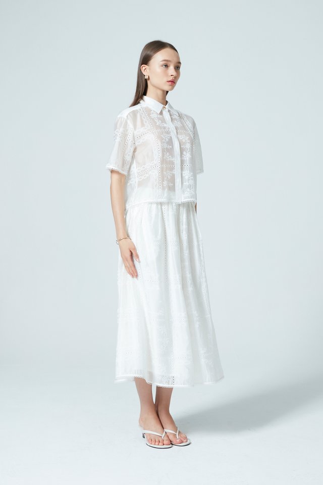 [COMING SOON] LOIRA EMBROIDERY MIDI SKIRT