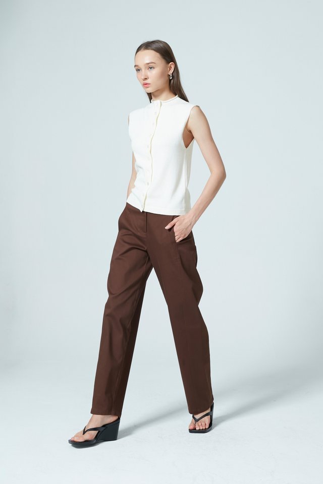 MID-WAIST BARREL PANTS
