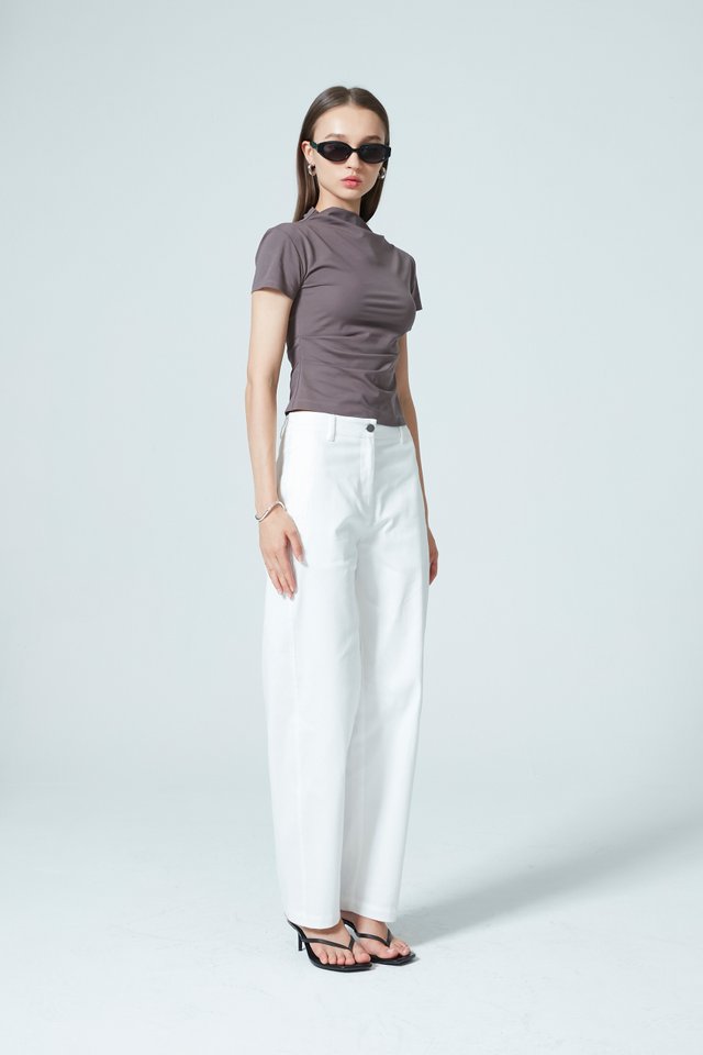 MID-WAIST BARREL PANTS