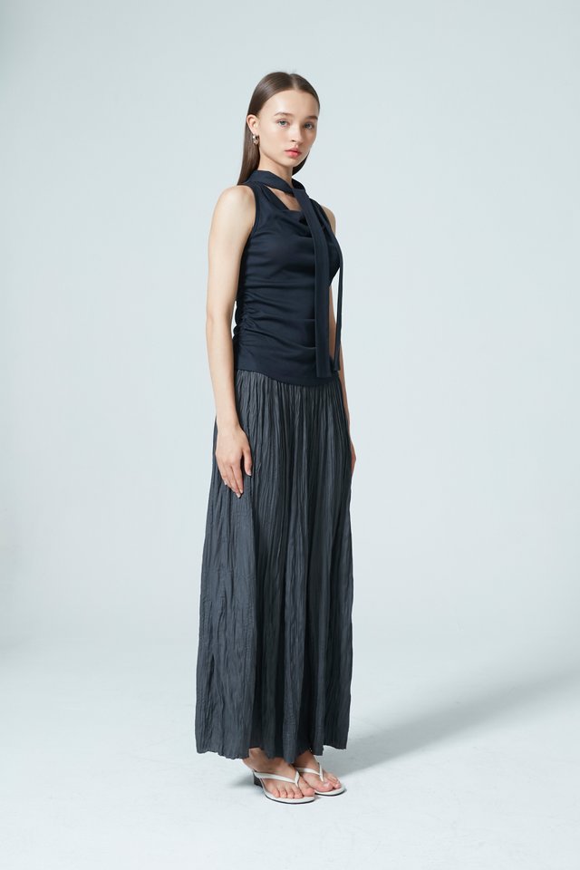 TIE COWL NECK JERSEY TOP