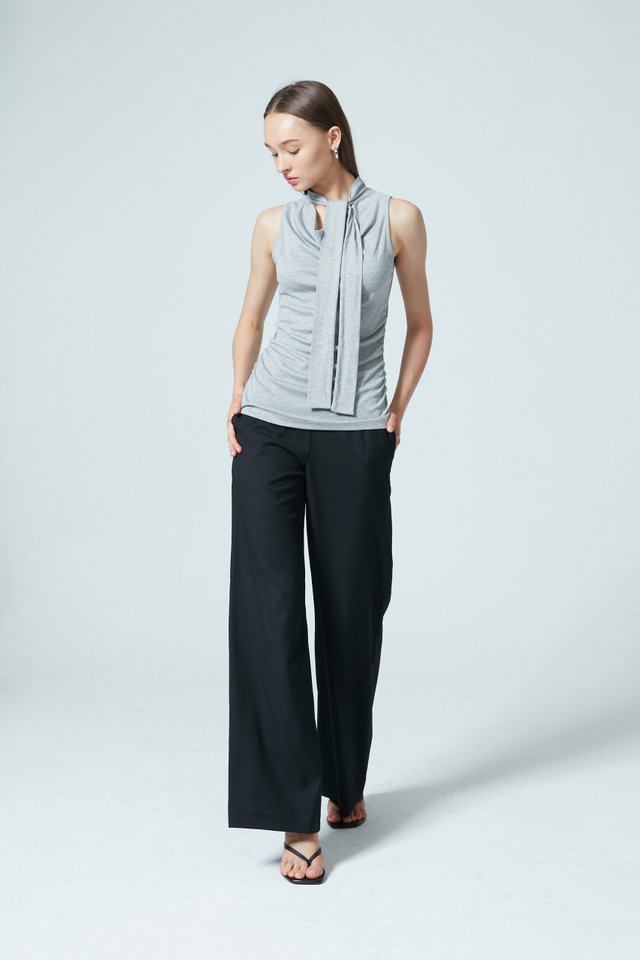 TIE COWL NECK JERSEY TOP