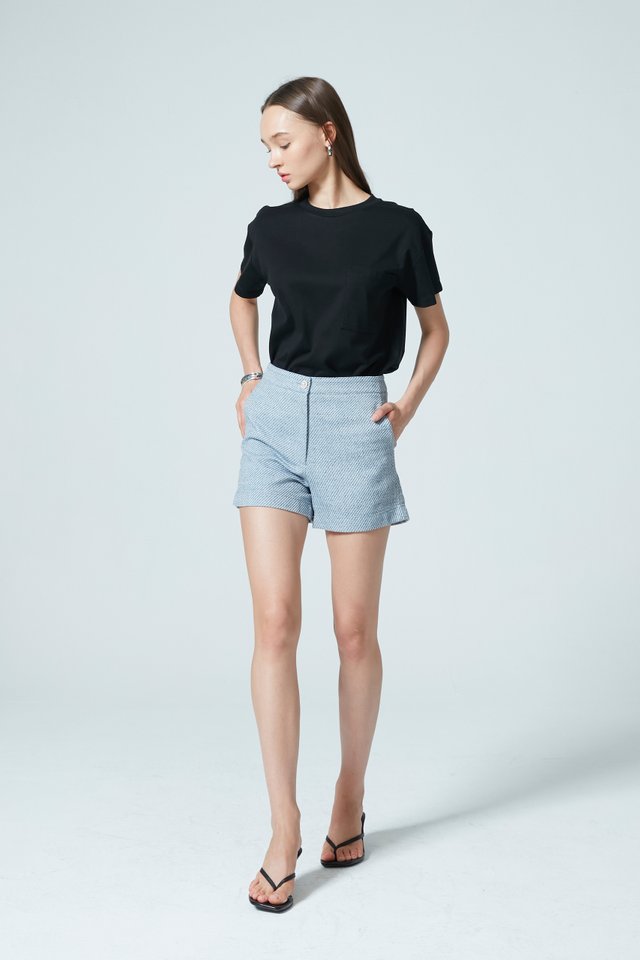 TWEED MID-WAIST SHORTS
