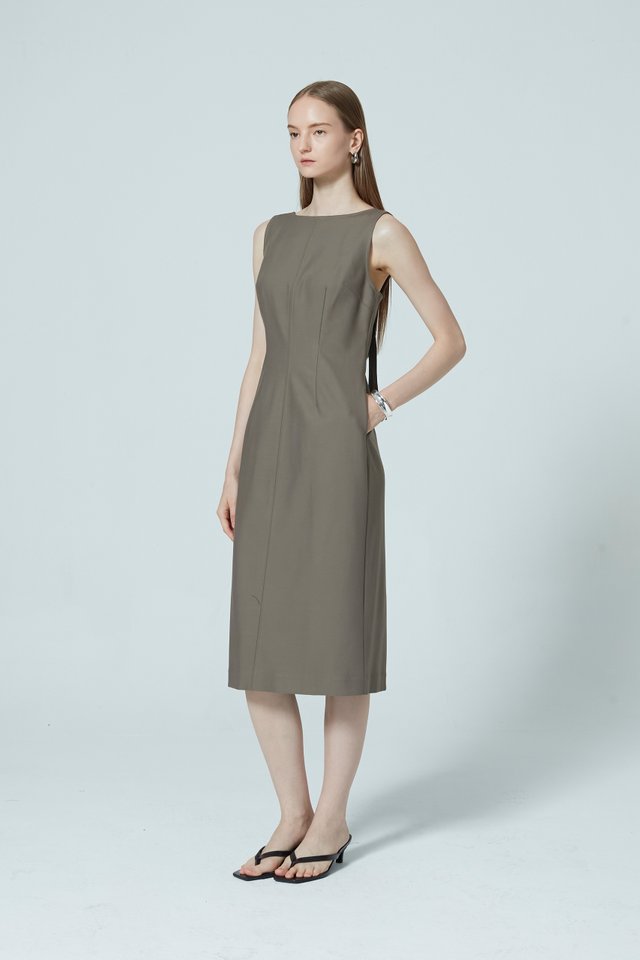 SLEEVELESS COLUMN DRESS
