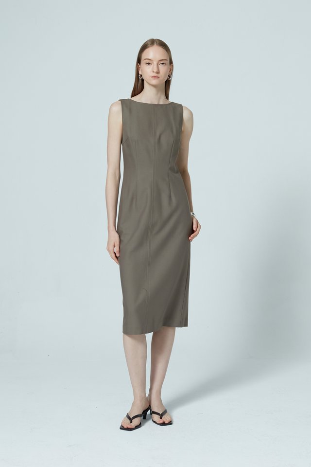 SLEEVELESS COLUMN DRESS