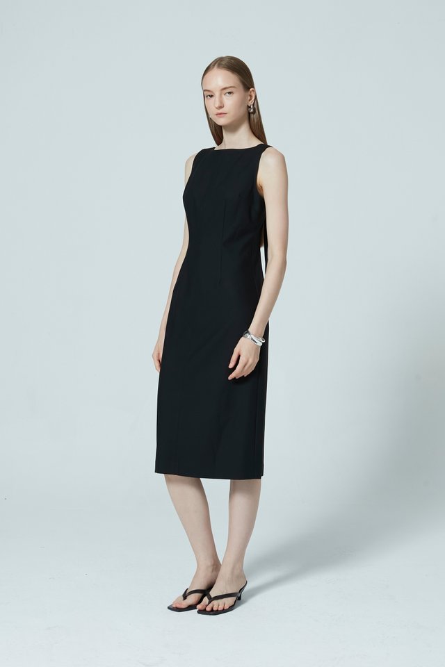 SLEEVELESS COLUMN DRESS