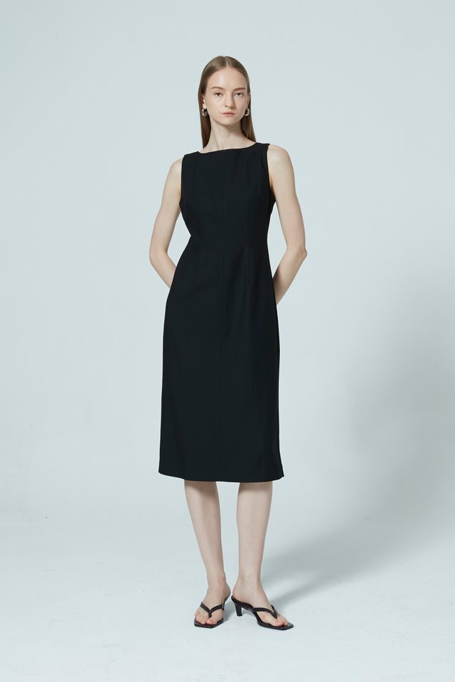 SLEEVELESS COLUMN DRESS