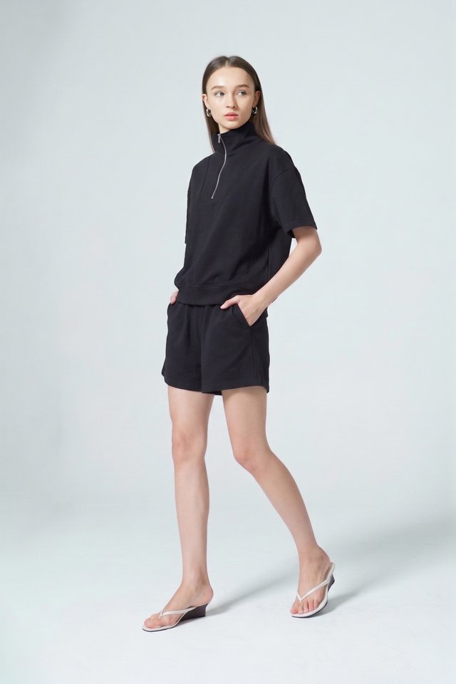 HALP ZIP SHORT SLEEVE TOP