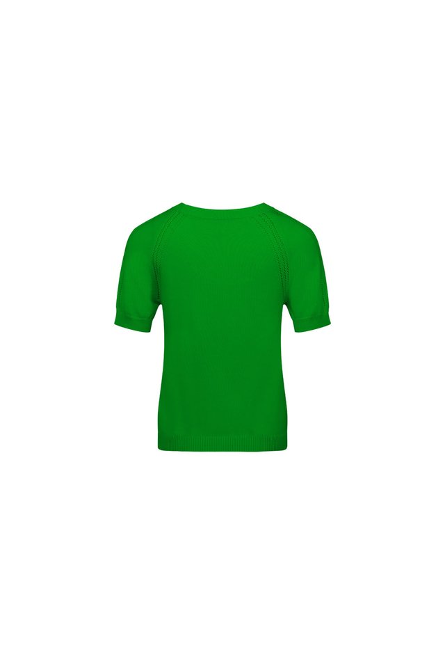 POINTELLE DETAIL SHORT SLEEVE TOP