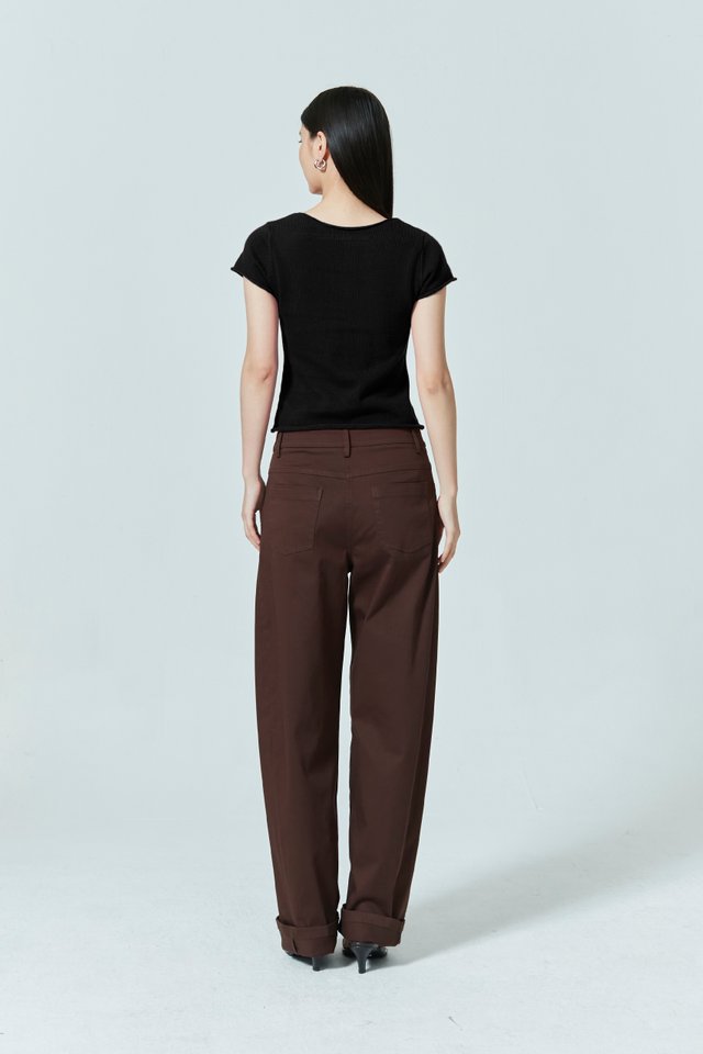 BUTTON FRONT KNIT TOP