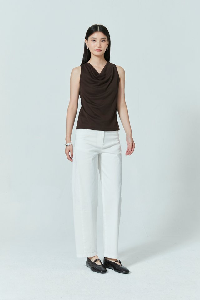 COWL NECK JERSEY TOP