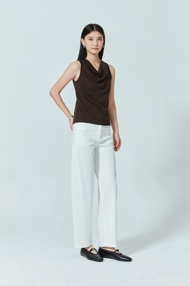 COWL NECK JERSEY TOP