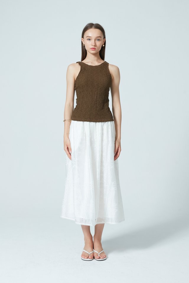 CRINKLED SLEEVELESS TOP