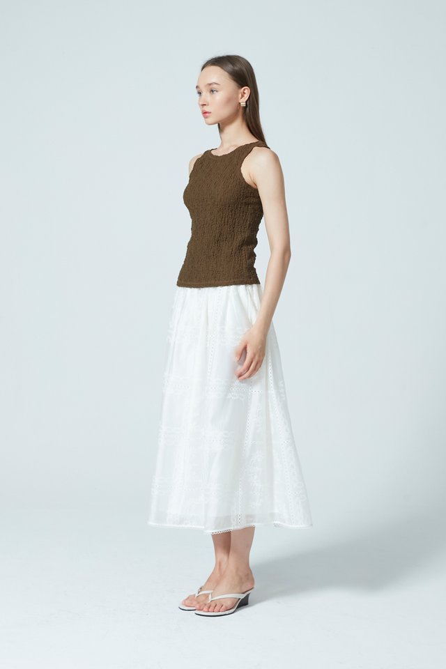 CRINKLED SLEEVELESS TOP