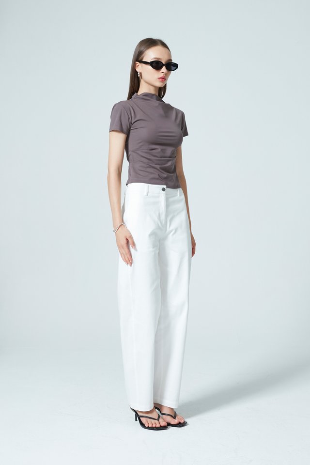 ASYMMETRIC NECK T-SHIRT