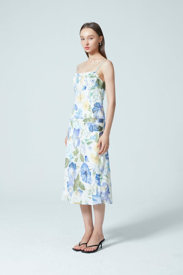 FLORAL BIAS SKIRT