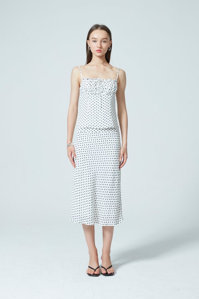 POLKA DOT BIAS SKIRT