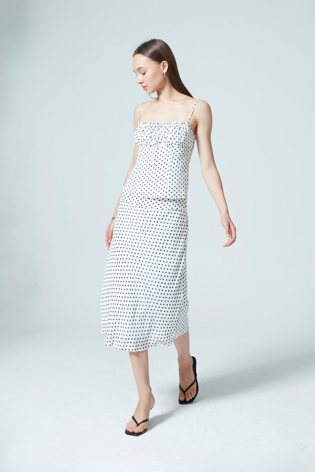POLKA DOT BIAS SKIRT