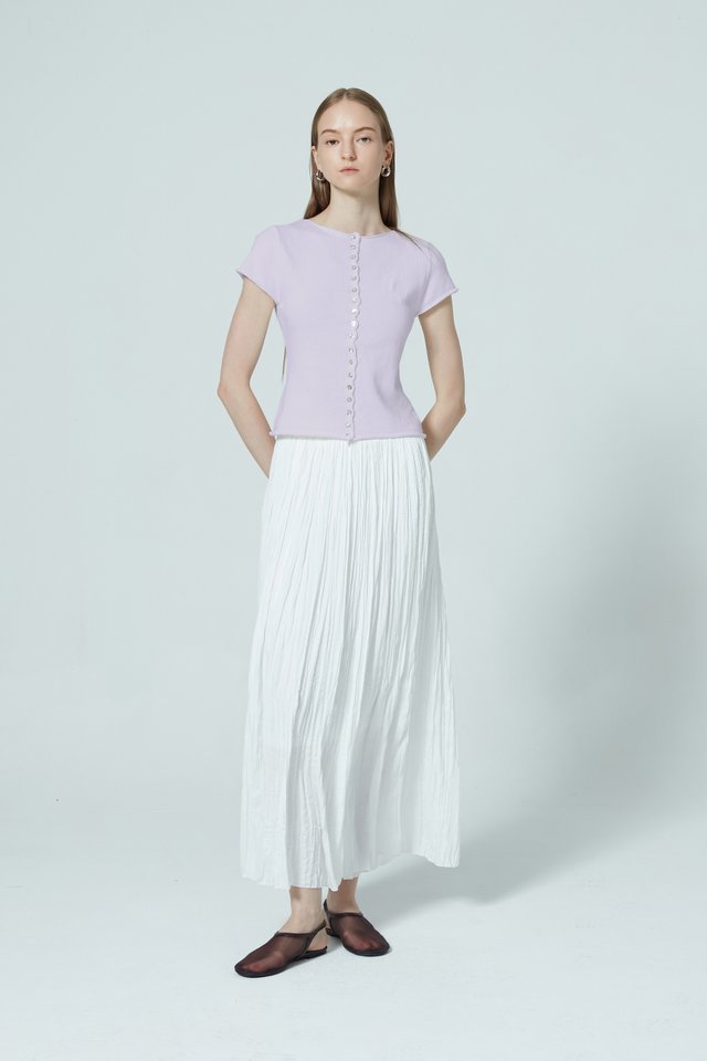 BUTTON FRONT KNIT TOP