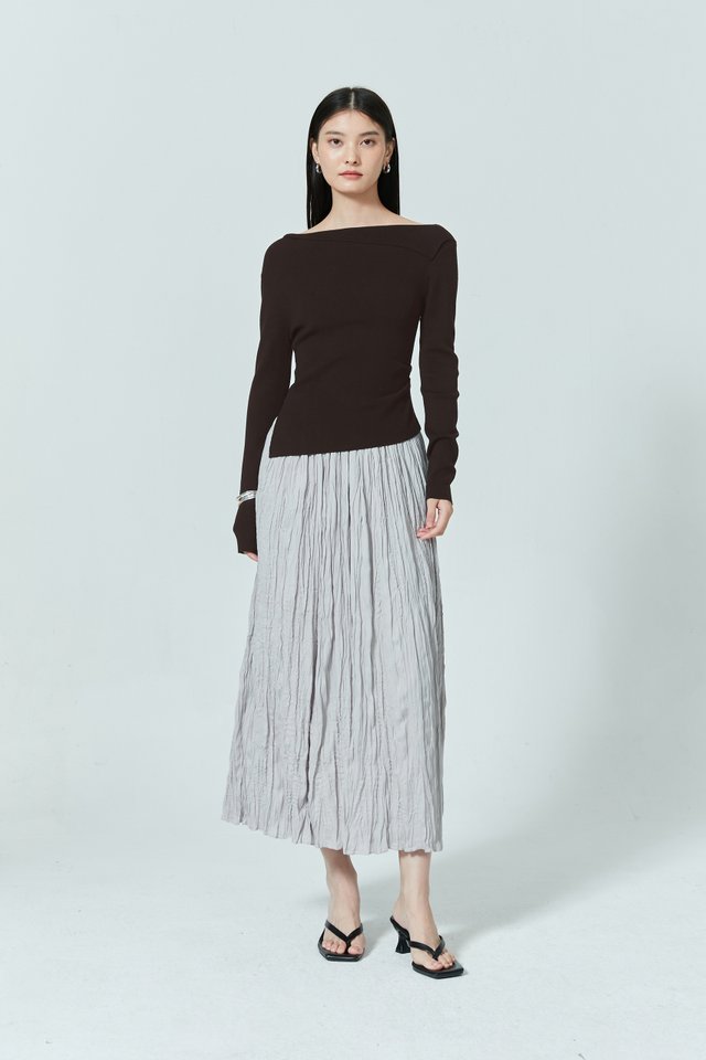 ASYMMETRICAL LONG SLEEVE TOP