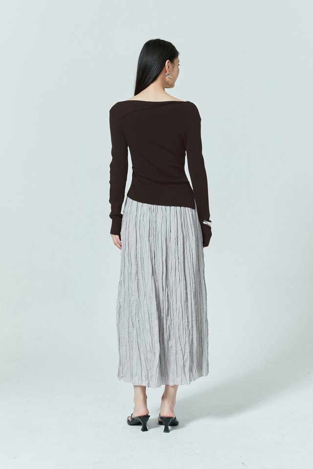 ASYMMETRICAL LONG SLEEVE TOP