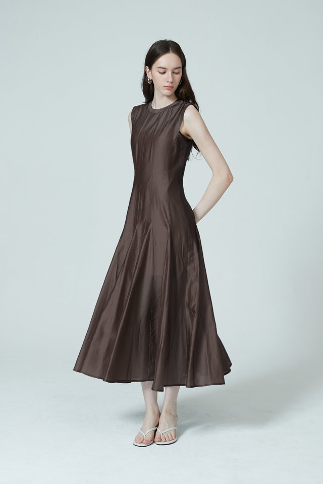 SOFT SHEER MAXI DRESS WITH INNER SLIP