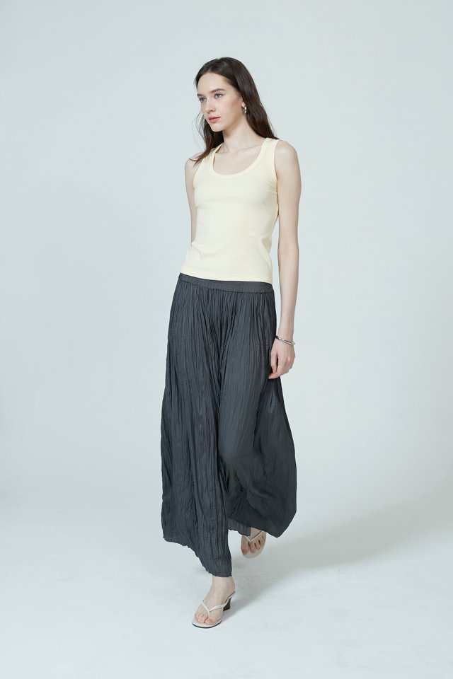 PLEATED MAXI SKIRT